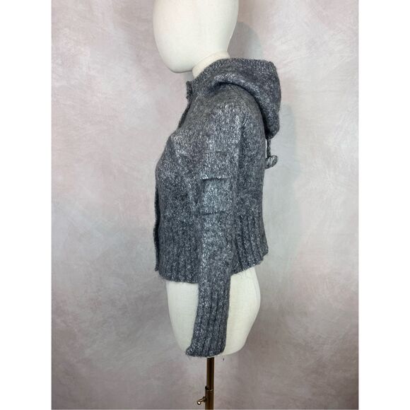 Y2K Gray Mohair & Angora Wool Blend Sweater - Picture 6 of 10